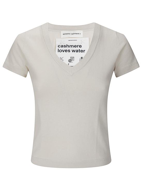 25SS 익스트림캐시미어 반팔 티셔츠 N404VICKY CHALK