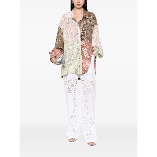 25SS 디 아티코 셔츠 250WCH00015 VVV091PR 021 BROWN NEUTRALS - THE ATTICO