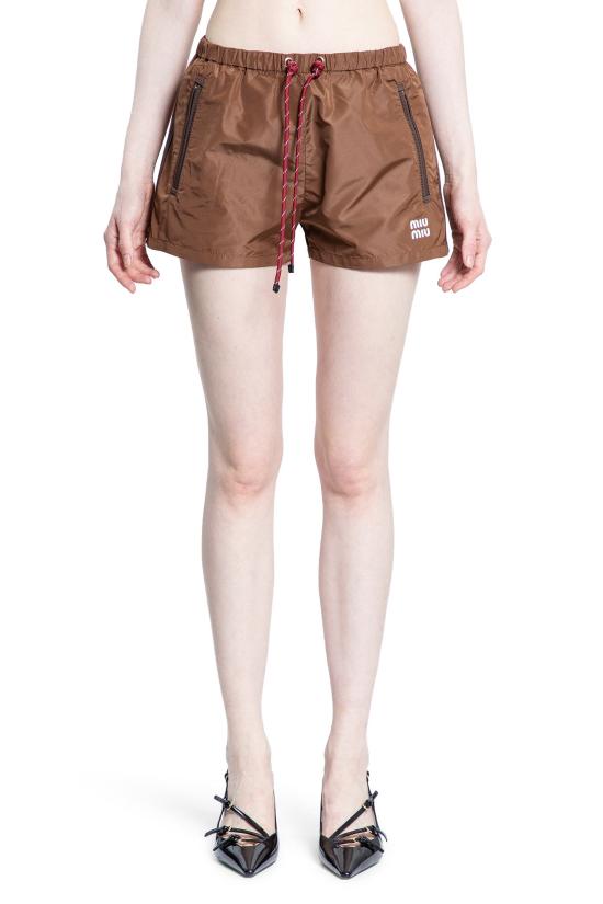  미우미우 숏팬츠 MP1809121IF0324 Brown - MIU MIU