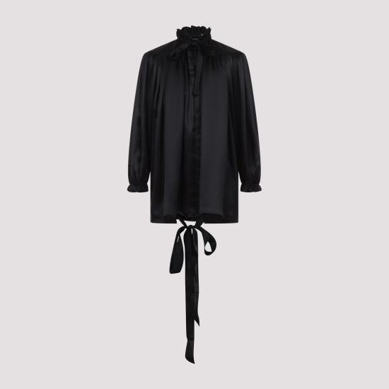 25SS 발렌시아가 블라우스 831650 TMN09 1000 BLACK - BALENCIAGA