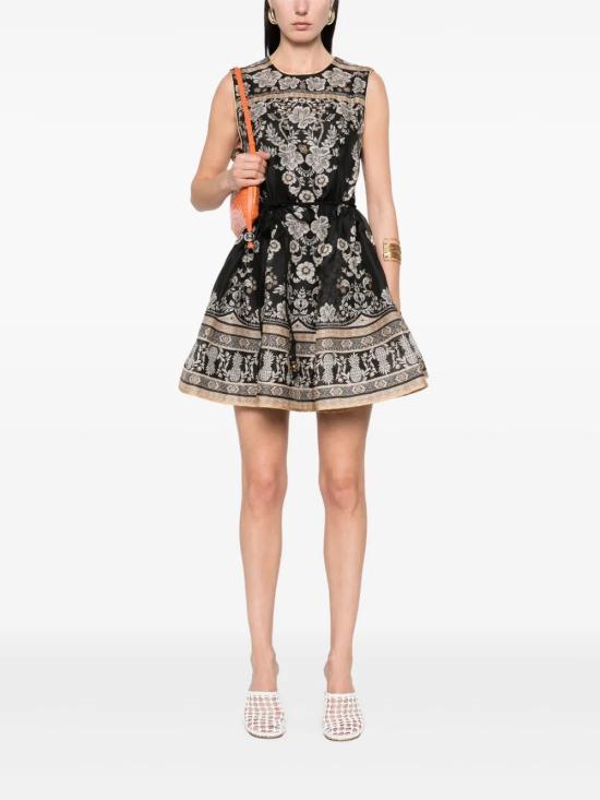 25SS 짐머만 숏 원피스 3475DS253BLKSTMP Black - ZIMMERMANN