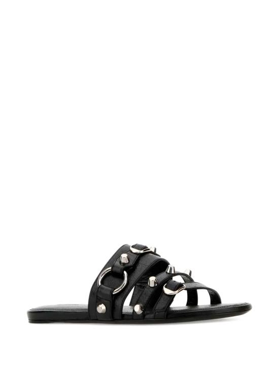  발렌시아가 시티 뮬 플랫 834692 WAD4Y 1080 BLACK SILVER - BALENCIAGA