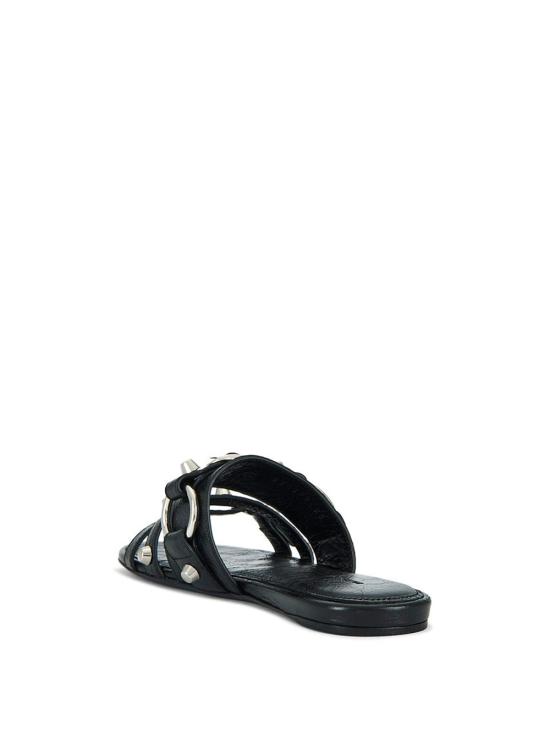  발렌시아가 시티 뮬 플랫 834692 WAD4Y 1080 BLACK SILVER - BALENCIAGA
