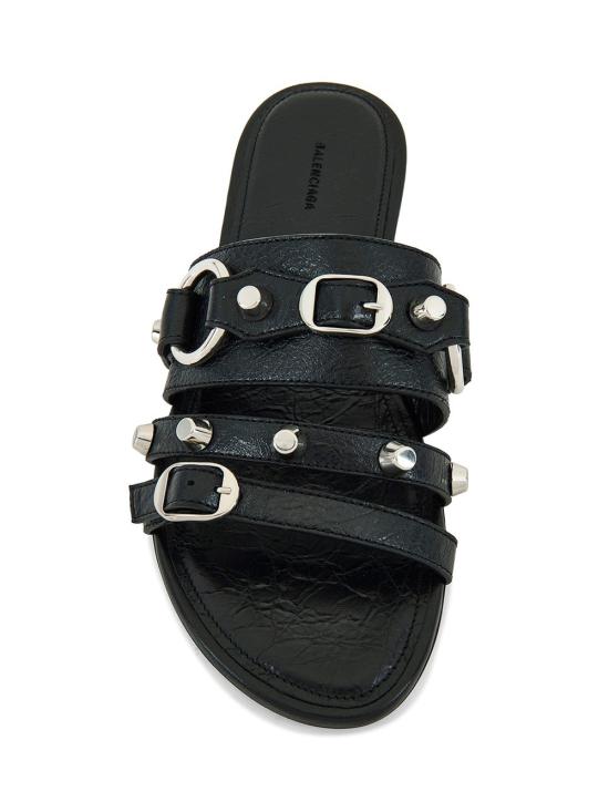 25SS 발렌시아가 시티 뮬 플랫 834692 WAD4Y 1080 BLACK SILVER - BALENCIAGA