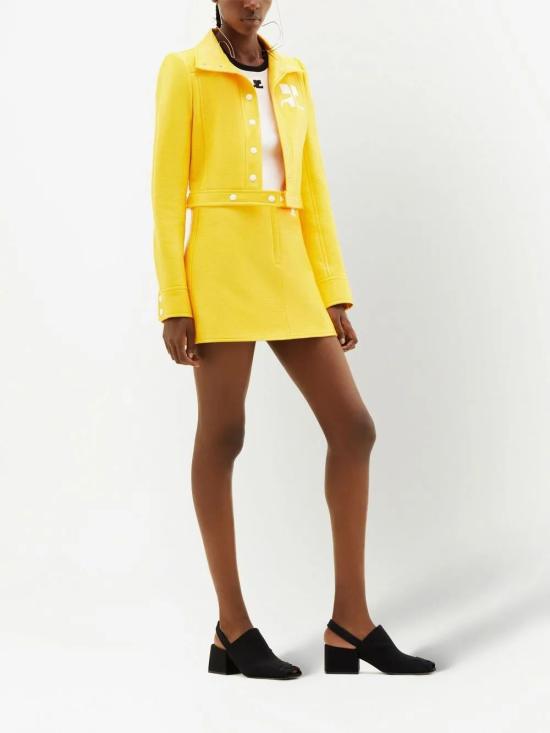 25SS 쿠레쥬 숏 스커트 PERCJU001VY0014VINY2051 YELLOW - COURREGES