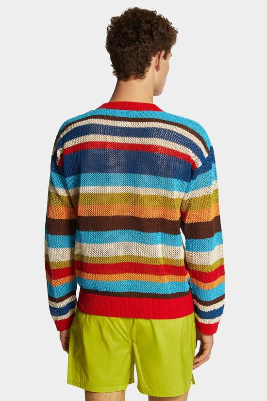 25SS 디스퀘어드2 스웨터 24XS78HA0044D13128961 MULTICOLOR STRIPES - DSQUARED2