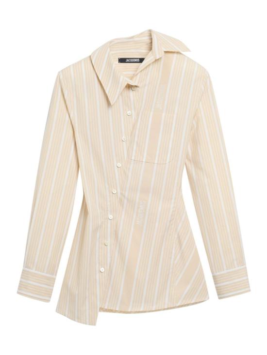 25SS 자크뮈스 셔츠 243SH06216911GY JACQUARD BUSINESS BIG LOG Beige