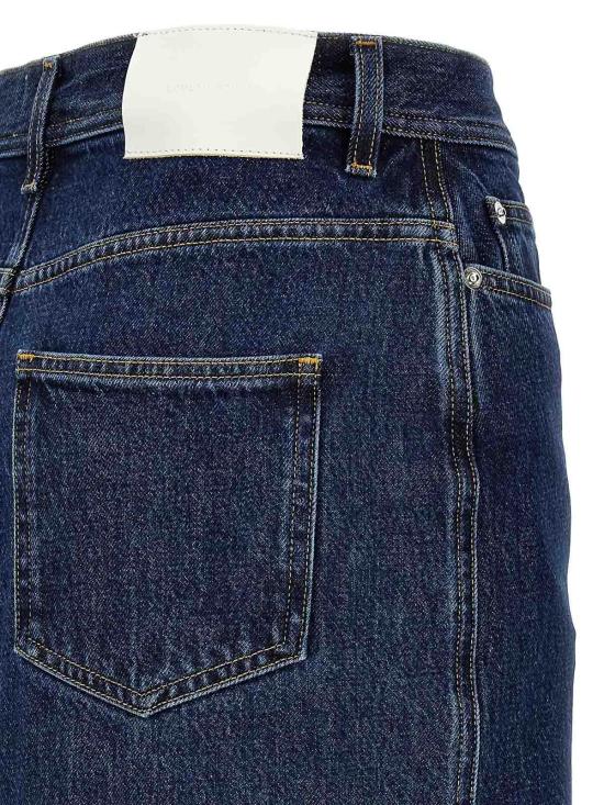  루루 스튜디오 미디 스커트 RONAWASHEDBLUE Blue - LOULOU STUDIO