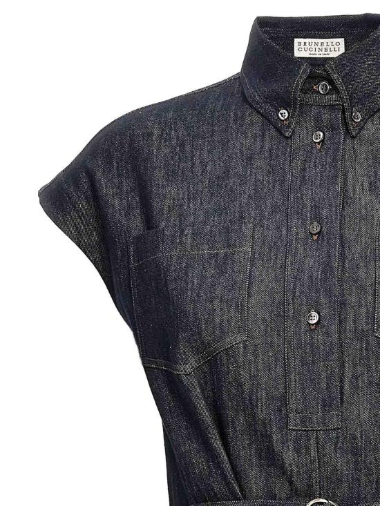  브루넬로 쿠치넬리 롱 원피스 MB125AHA92C001 Blue - BRUNELLO CUCINELLI