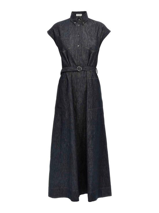  브루넬로 쿠치넬리 롱 원피스 MB125AHA92C001 Blue