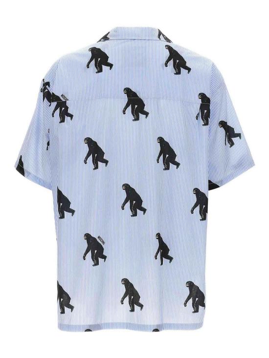  모스키노 반팔 셔츠 022602581303 Light Blue - MOSCHINO