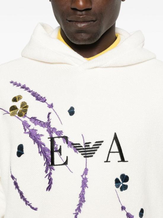 25SS 엠포리오 아르마니 후드 티셔츠 EM001907 AF15554U1018 White - EMPORIO ARMANI