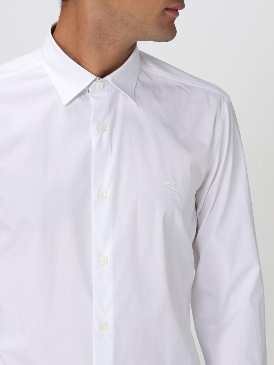 25FW 버버리 스트레치 코튼 셔츠  8071465 White - BURBERRY