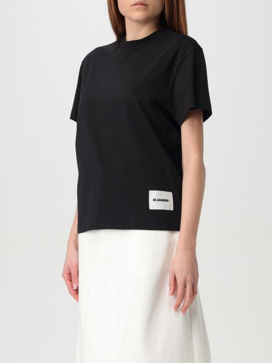 25FW 질샌더 반팔 티셔츠 J40GC0001J45048 001 Black - JIL SANDER