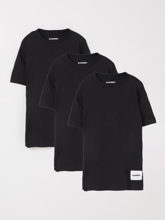 25FW 질샌더 반팔 티셔츠 J40GC0001J45048 001 Black - JIL SANDER