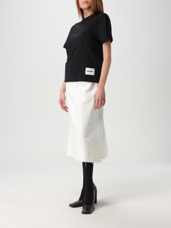 25FW 질샌더 반팔 티셔츠 J40GC0001J45048 001 Black - JIL SANDER