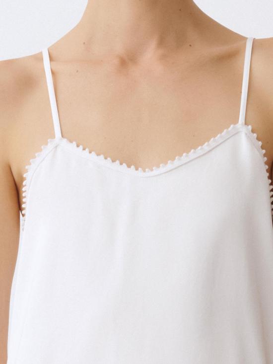 25SS 파비아나 필리피 민소매 티셔츠 TPD265F302L222 0142 White - FABIANA FILIPPI