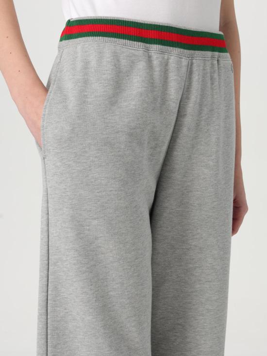 25FW 구찌 웹 조거 팬츠 813653XJG09 1056 Grey - GUCCI