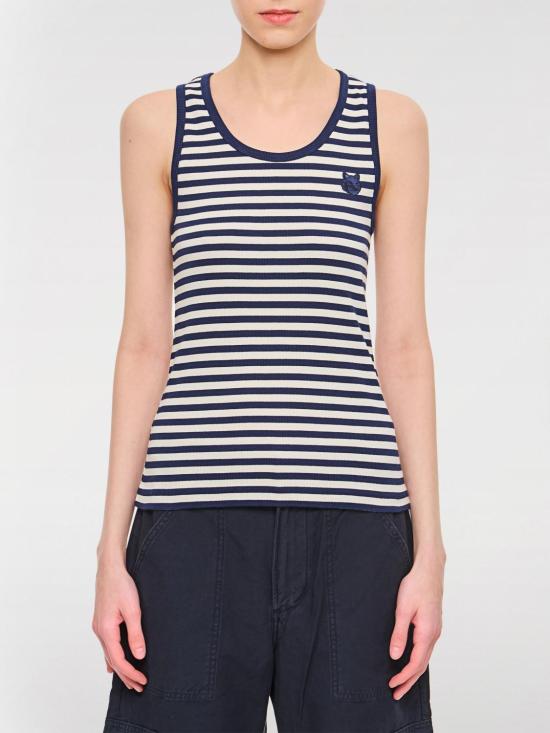 25SS 메종키츠네 민소매 티셔츠 OW00609KA0028 0241 Blue