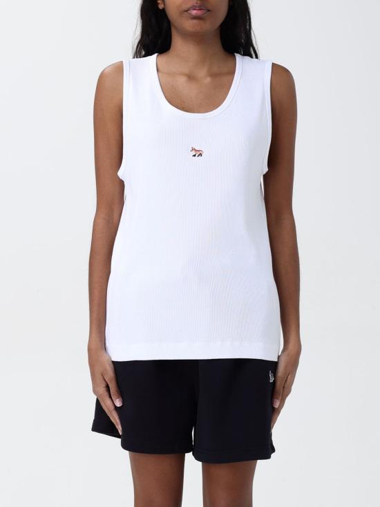 25SS 메종키츠네 민소매 티셔츠 MW00103KJ0125 P100 White