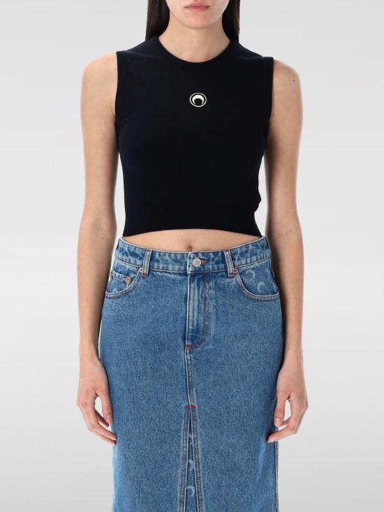 25SS 마린세르 민소매 티셔츠 WTK043ACKNI0511 BK99 Black