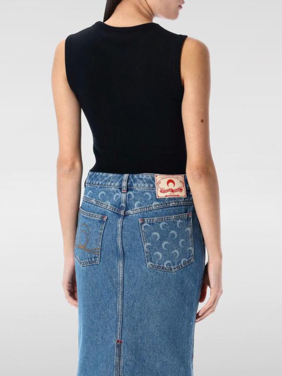 25SS 마린세르 민소매 티셔츠 WTK043ACKNI0511 BK99 Black - MARINE SERRE