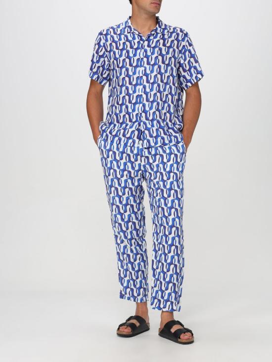 25SS 페닌슐라 반팔 셔츠 IMPRONTA V2 Blue - PENINSULA