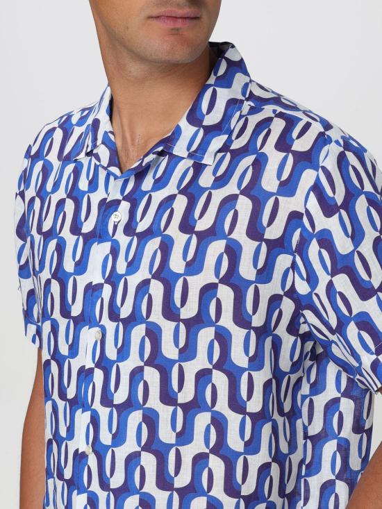 25SS 페닌슐라 반팔 셔츠 IMPRONTA V2 Blue - PENINSULA