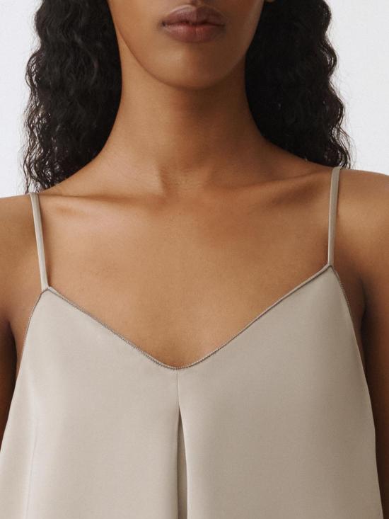 25SS 파비아나 필리피 민소매 티셔츠 TPD275F609L453 8195 Beige - FABIANA FILIPPI