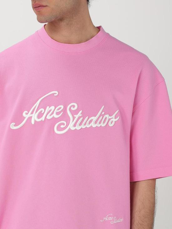 25SS 아크네 스튜디오 반팔 티셔츠 CL0327 BP5 Pink - ACNE STUDIOS