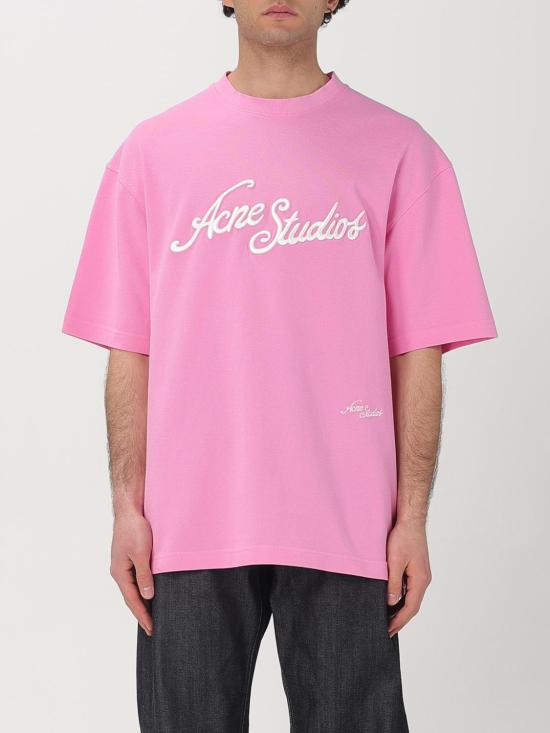 25SS 아크네 스튜디오 반팔 티셔츠 CL0327 BP5 Pink