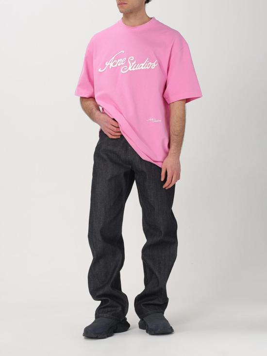 25SS 아크네 스튜디오 반팔 티셔츠 CL0327 BP5 Pink - ACNE STUDIOS
