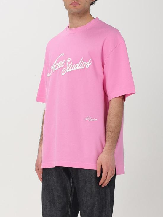 25SS 아크네 스튜디오 반팔 티셔츠 CL0327 BP5 Pink - ACNE STUDIOS