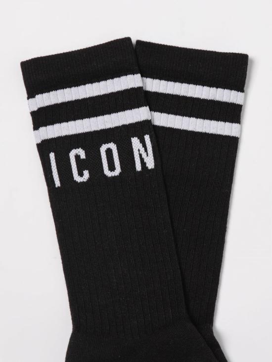 25SS [키즈] 디스퀘어드2 발목 양말 DQ1035D00WI DQ900 Black - DSQUARED2