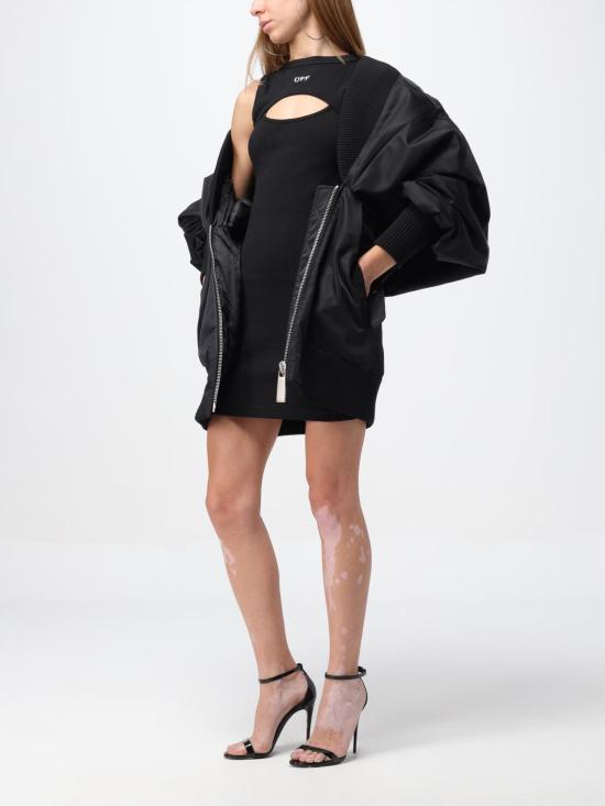25SS 오프화이트 숏 원피스 OWDB496C99JER001 1001 Black - OFF WHITE