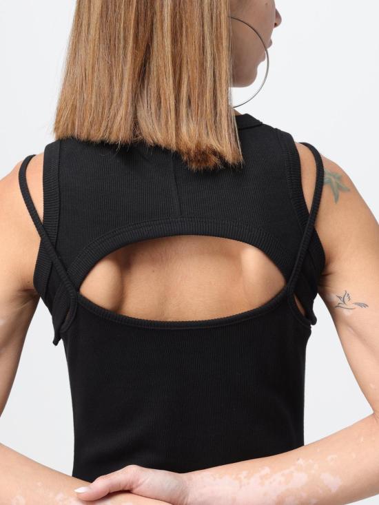 25SS 오프화이트 숏 원피스 OWDB496C99JER001 1001 Black - OFF WHITE