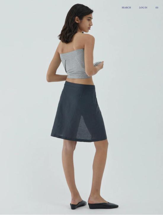  팔로마울 데님 스커트 팔로마 울 아이스티  다크 그레이 - PALOMA WOOL