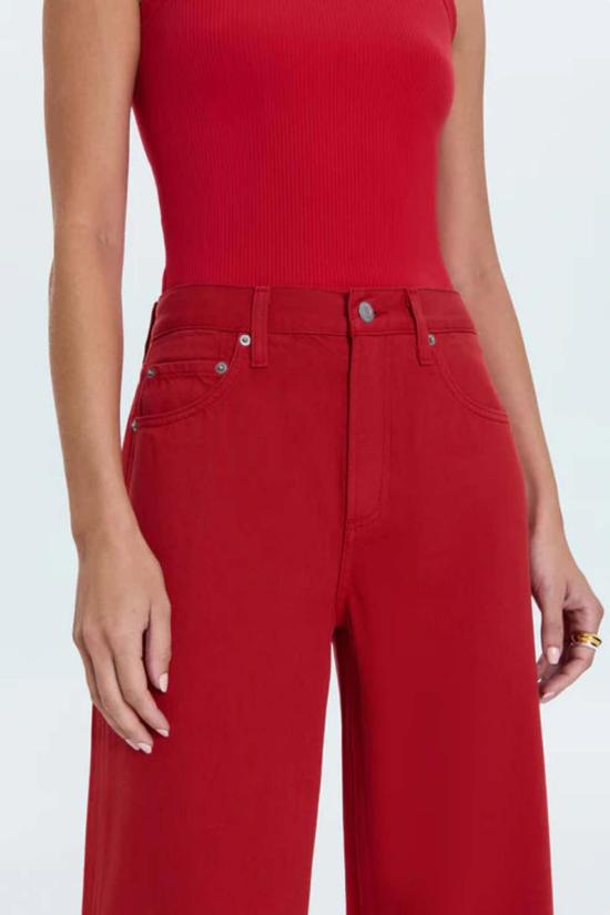  피스톨라 데님 팬츠 자딘 로우 슬렁 팔라조 진 삼바 - PISTOLA