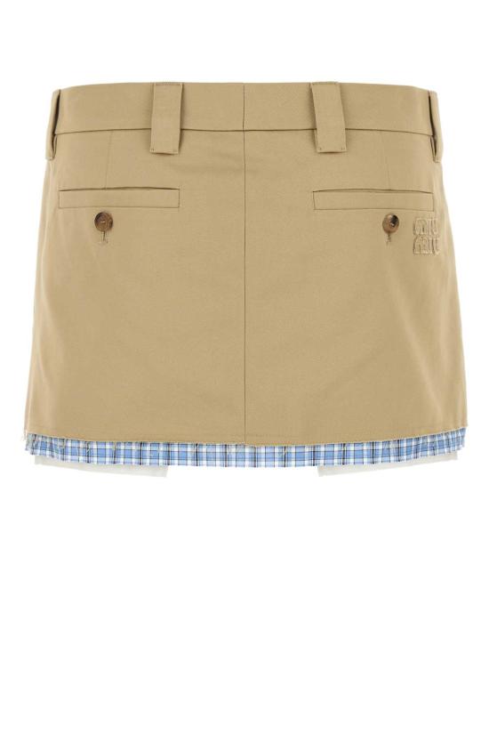 25SS 미우미우 스커트 MG2383SOOO1UPX F0065 Beige o Tan - MIU MIU
