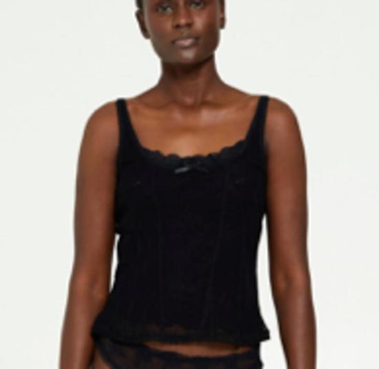  Second Skin 민소매 티셔츠 세컨드 스킨 플로라 레이스 코르셋 탑 - OTHER BRANDS