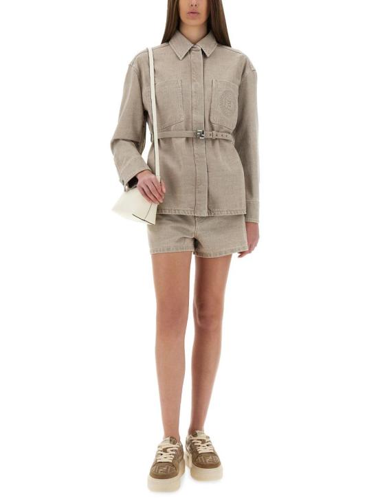 25SS 펜디 숏팬츠 FLP861 ASMBF1RX9 GREY - FENDI