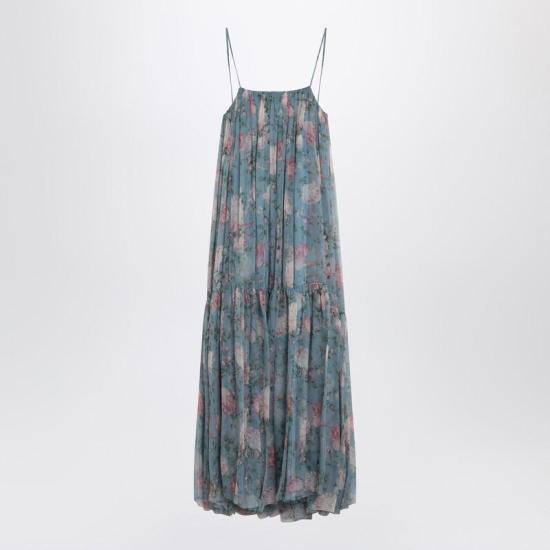 25SS 끌로에 미디 원피스 CH25URO55459 Q CHLOE 468 BLUE - CHLOE