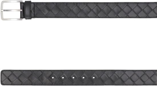 25SS 보테가베네타 가죽 벨트 609182V3IM1V3IM1 8803Black Silver - BOTTEGA VENETA