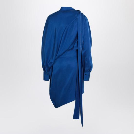 25SS 살바토레 페라가모 미디 원피스 0782804VI Q FERRA BL BLUE - SALVATORE FERRAGAMO