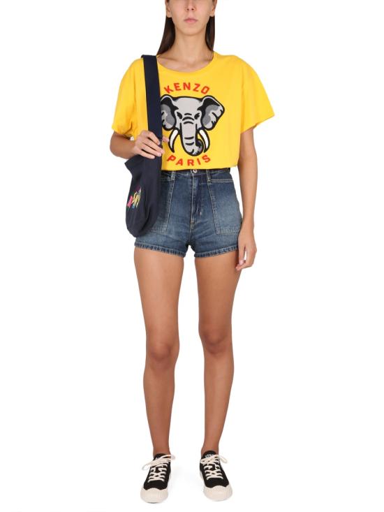  겐조 반팔 티셔츠 FD52TS002 4SO40 YELLOW - KENZO