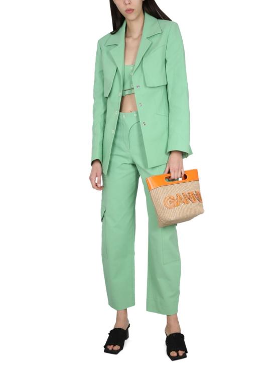  가니 민소매 티셔츠 F7596 484 GREEN - GANNI