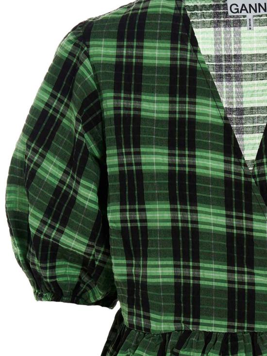  가니 블라우스/셔츠 F7539 484 GREEN - GANNI