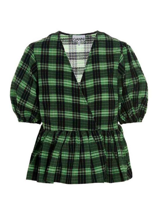  가니 블라우스/셔츠 F7539 484 GREEN