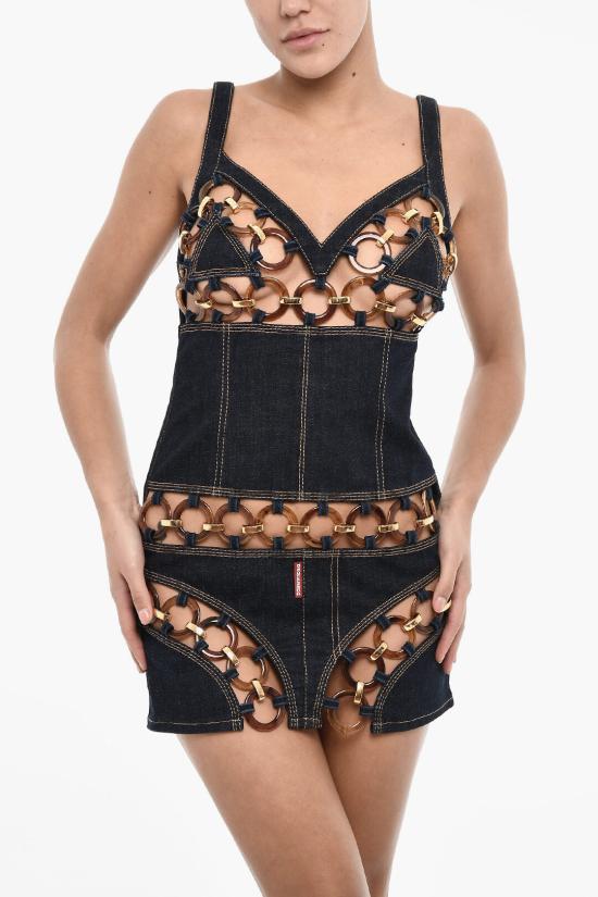  디스퀘어드2 숏 원피스 S72CV0474 S30664 470 Blue - DSQUARED2