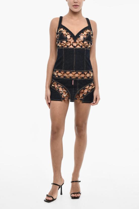  디스퀘어드2 숏 원피스 S72CV0474 S30664 470 Blue